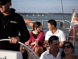 Happy sailors on our Auckland harbour sailing Cruise